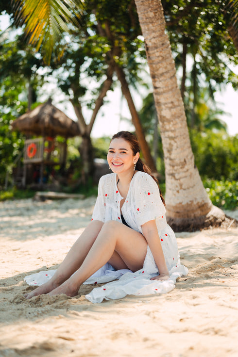 Bela Padilla x Get Spotted: Cristine Limited Edition Eyelet Dress with Rose Details