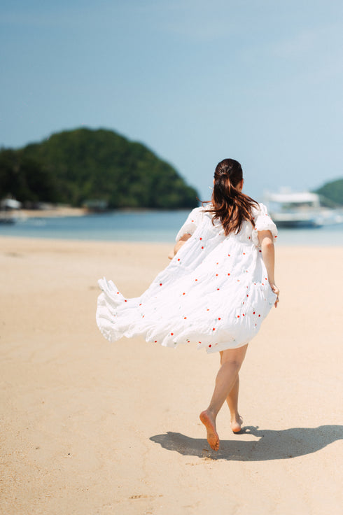 Bela Padilla x Get Spotted: Cristine Limited Edition Eyelet Dress with Rose Details