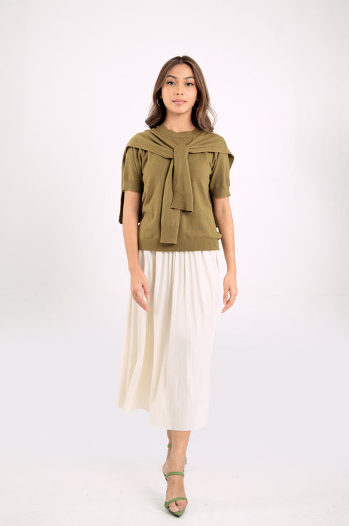GS Holiday 2024: Crystal Pleated Skirt (022525)