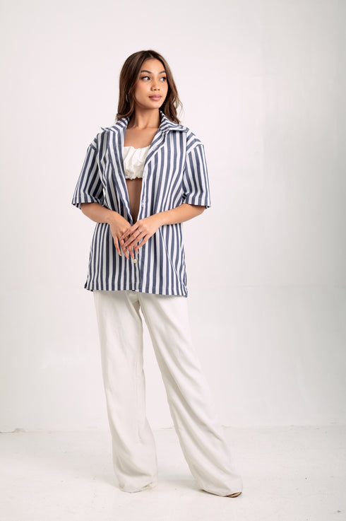 FOR MEN: Beni Button-down Linen Shirt