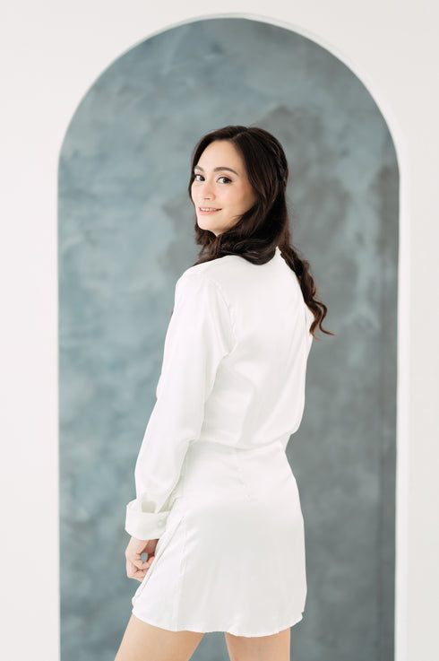 GS Party: Christine L/S Silk Dress