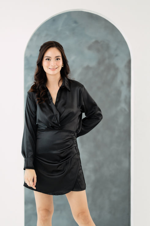 GS Party: Christine L/S Silk Dress