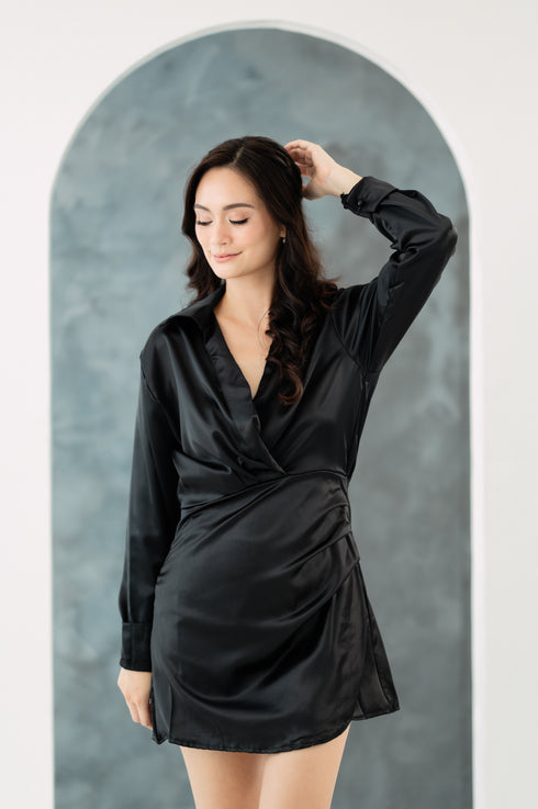 GS Party: Christine L/S Silk Dress