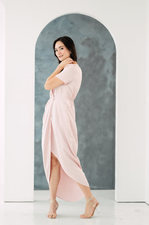 GS Party: Johanna Silk Dress with Sleeves