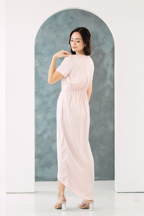 GS Party: Johanna Silk Dress with Sleeves