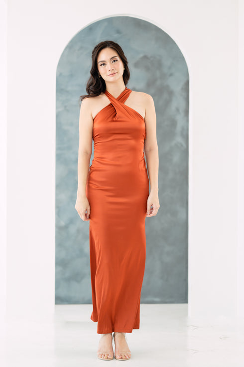GS Party: Anna Halter/Backless Silk Maxi