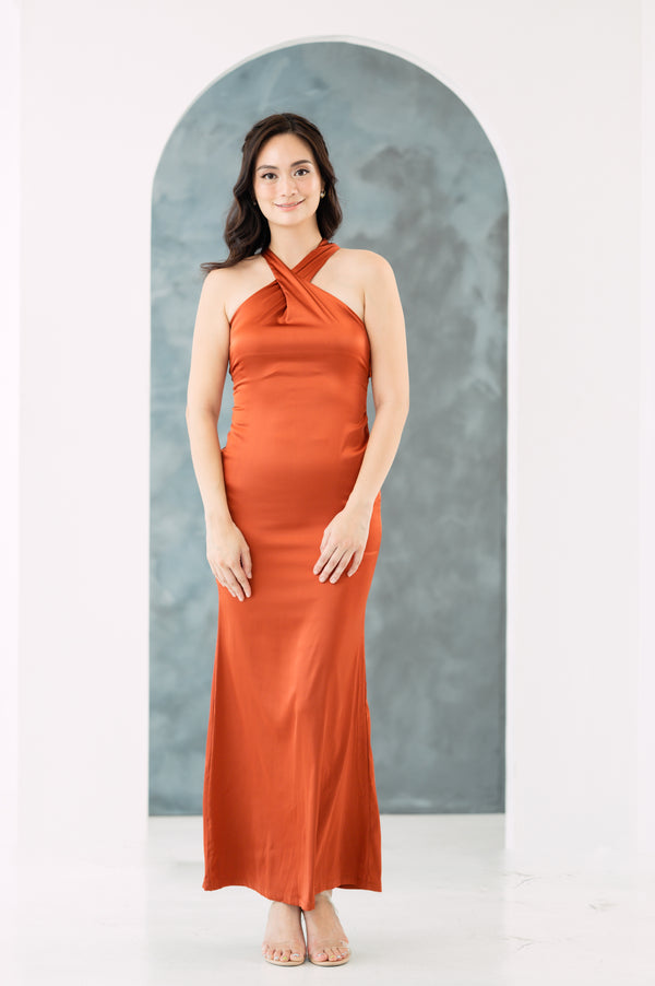 GS Party: Anna Halter/Backless Silk Maxi