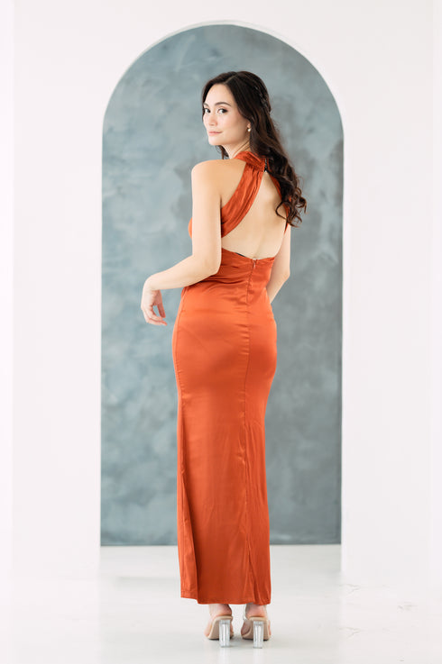 GS Party: Anna Halter/Backless Silk Maxi