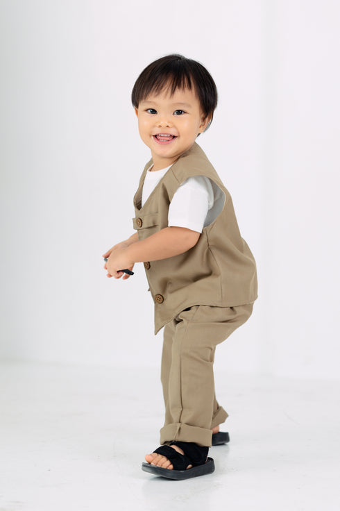 Grey by GS Col 1: Hiroshima Vest and Pants Set