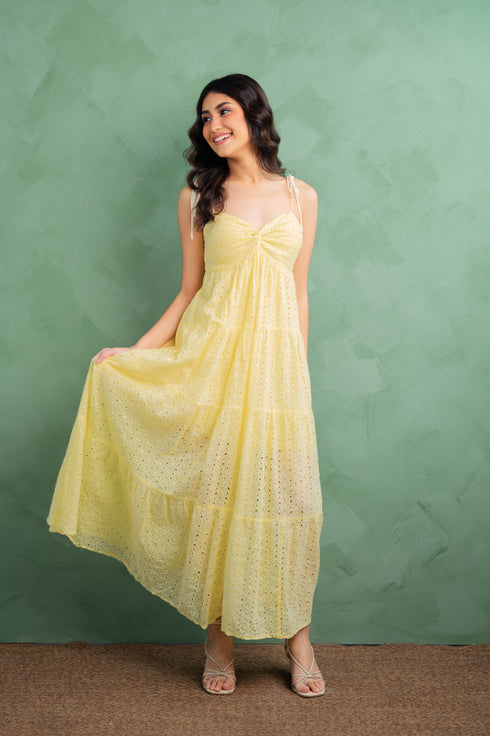 Pre-Holiday: Yarrow Eyelet Maxi Dress