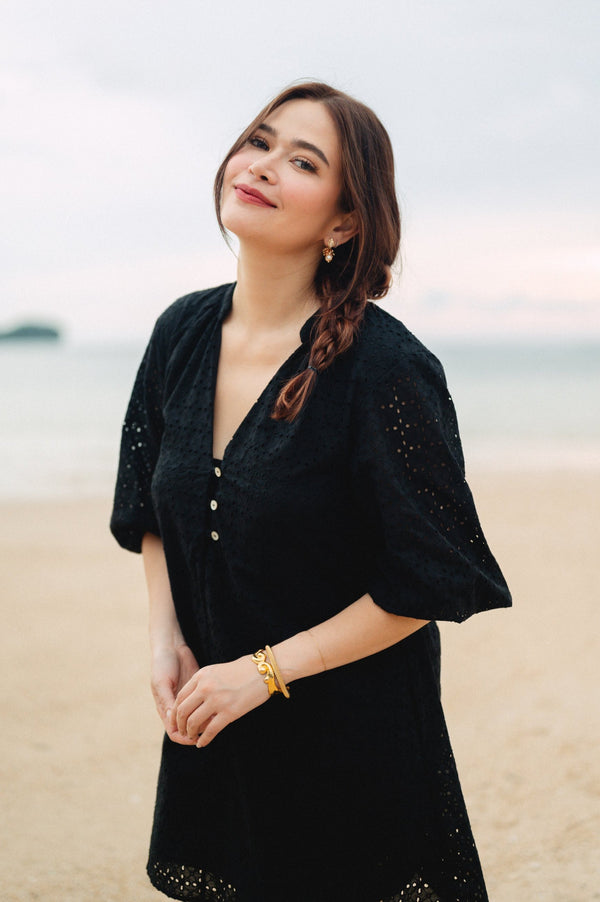 Bela Padilla x Get Spotted: Stella Eyelet Mini Dress