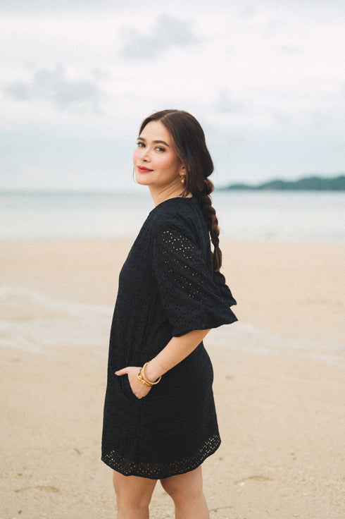 Bela Padilla x Get Spotted: Stella Eyelet Mini Dress