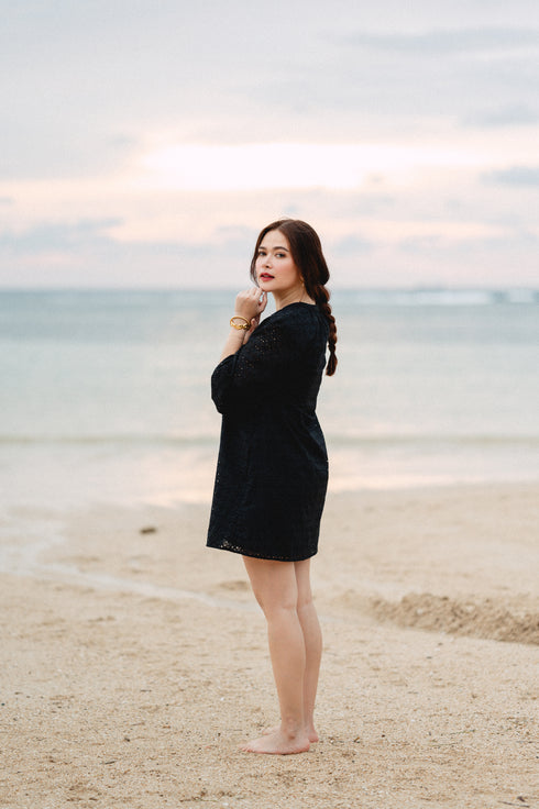 Bela Padilla x Get Spotted: Stella Eyelet Mini Dress