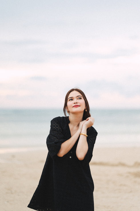 Bela Padilla x Get Spotted: Stella Eyelet Mini Dress