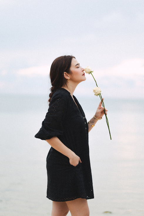 Bela Padilla x Get Spotted: Stella Eyelet Mini Dress