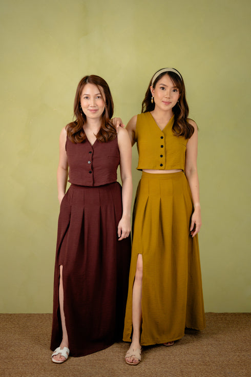 Linen Collection: Alaia Vest and Skirt Set