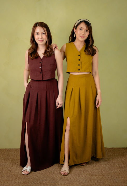 Linen Collection: Alaia Vest and Skirt Set