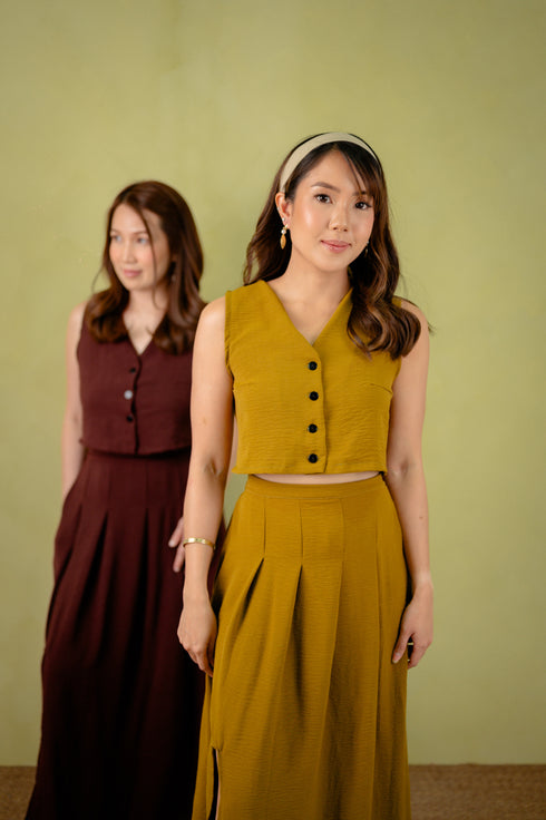 Linen Collection: Alaia Vest and Skirt Set