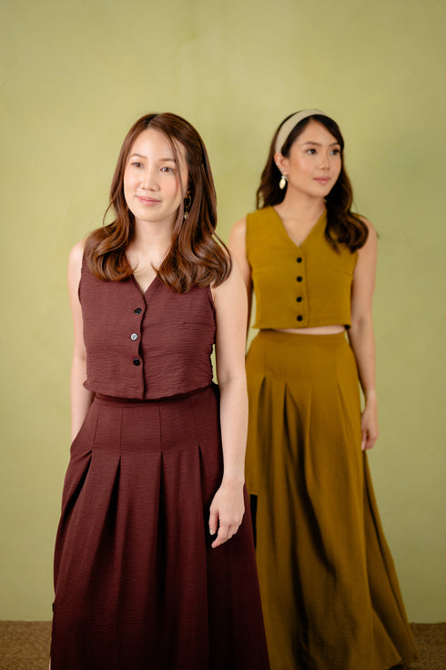 Linen Collection: Alaia Vest and Skirt Set