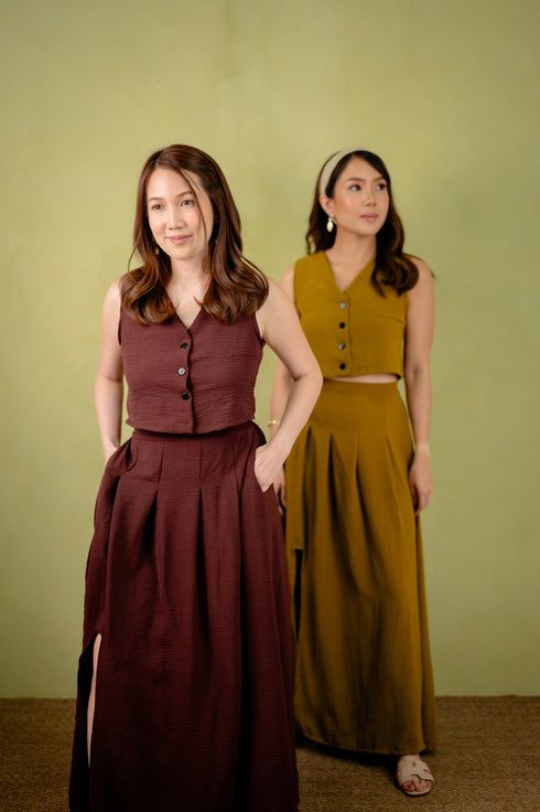 Linen Collection: Alaia Vest and Skirt Set