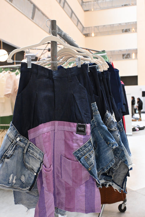 EMGEE by Get Spotted: Bessie Upcycled Skirt with Hablon Accent