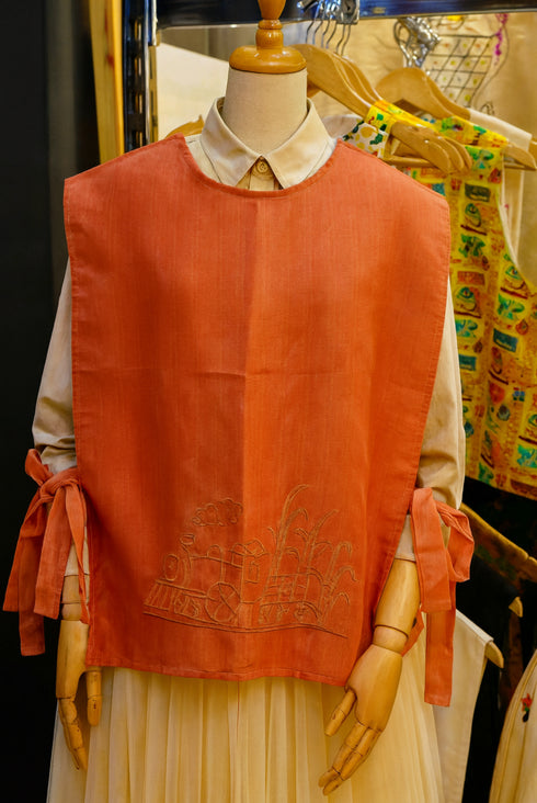 EMGEE by Get Spotted: Kidlat Bib in Pina Fabric (Rust)