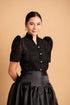 Modern Filipiniana: Nieves Top in Black