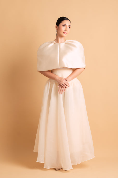 Cocktail: Artie Luxurious Cape Top in Beige