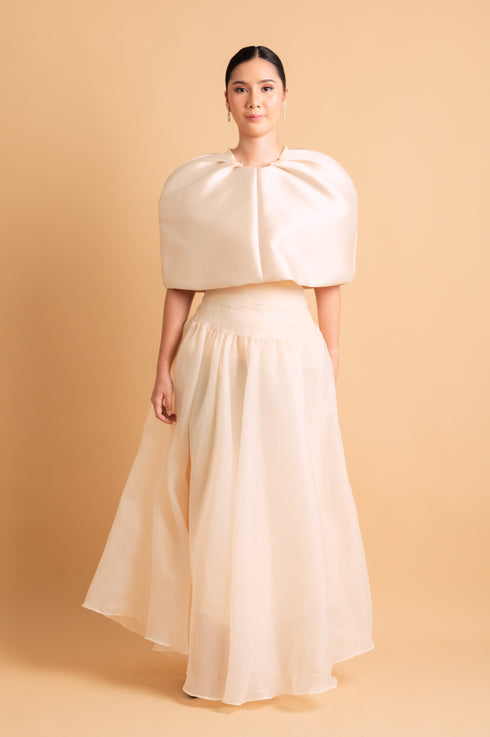 Cocktail: Artie Luxurious Cape Top in Beige