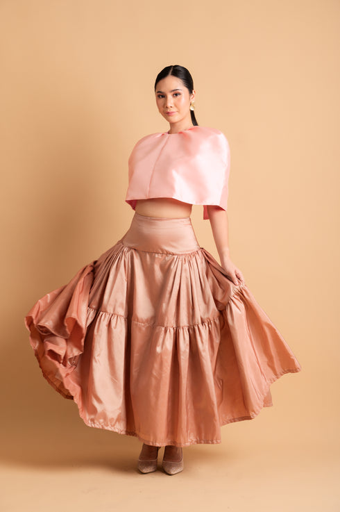 Cocktail: Artie Luxurious Cape Top in Pink