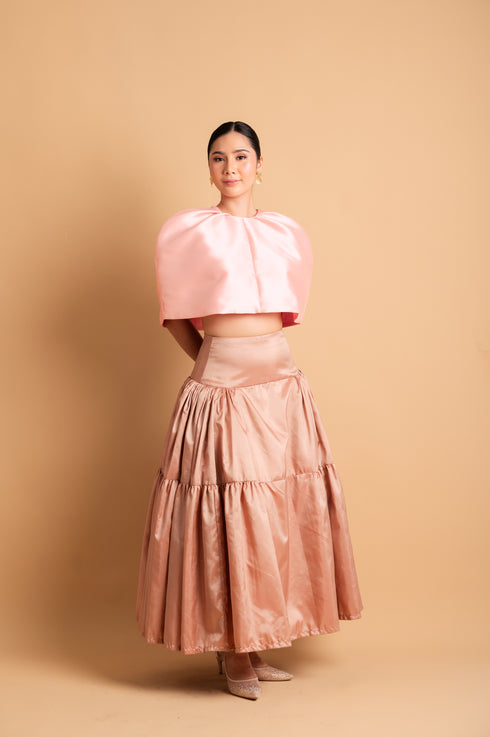 Cocktail: Artie Luxurious Cape Top in Pink