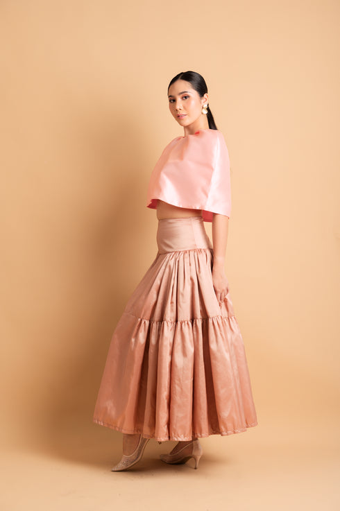 Cocktail: Artie Luxurious Cape Top in Pink