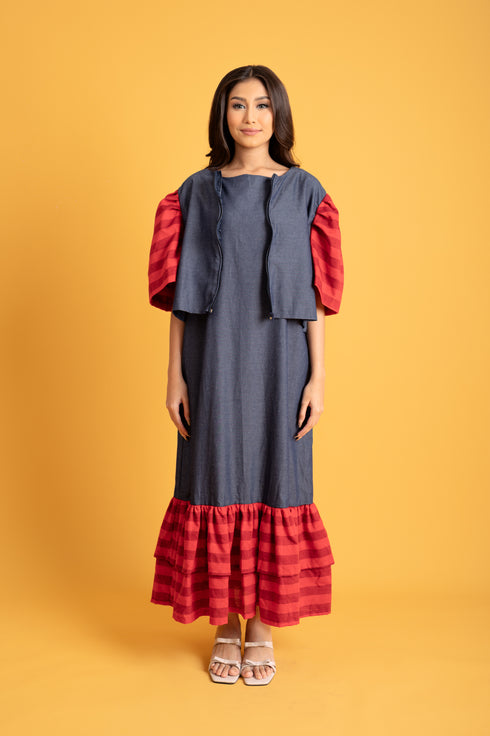 MNL EMGEE by Get Spotted: Bigger Gabriela w/zip Soft Denim/Hablon