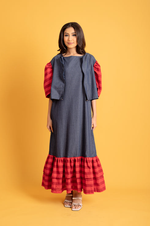 MNL EMGEE by Get Spotted: Bigger Gabriela w/zip Soft Denim/Hablon