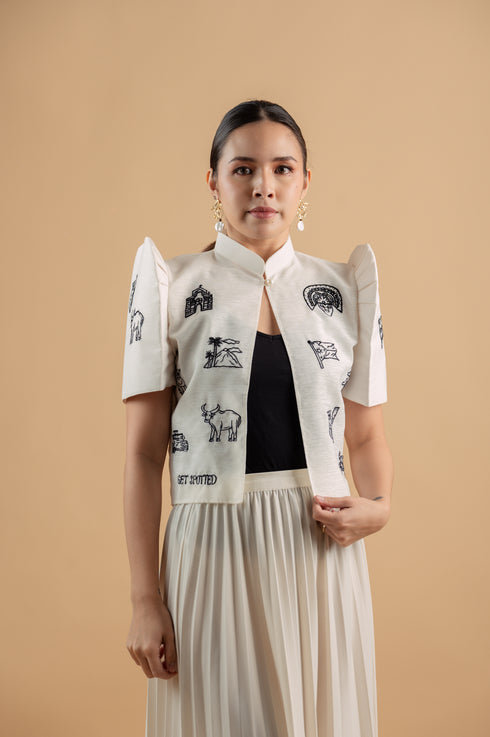 EMGEE by Get Spotted: Modern Filipiniana Luna Bolero for Little GIrls (082525)