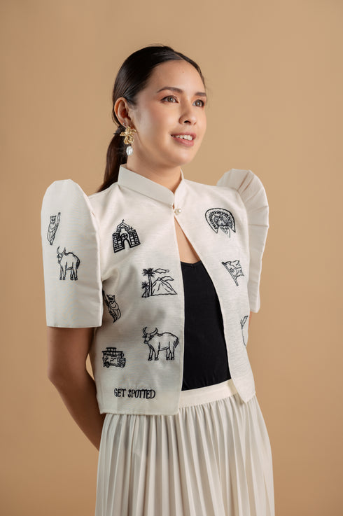 EMGEE by Get Spotted: Modern Filipiniana Luna Bolero for Little GIrls (082525)