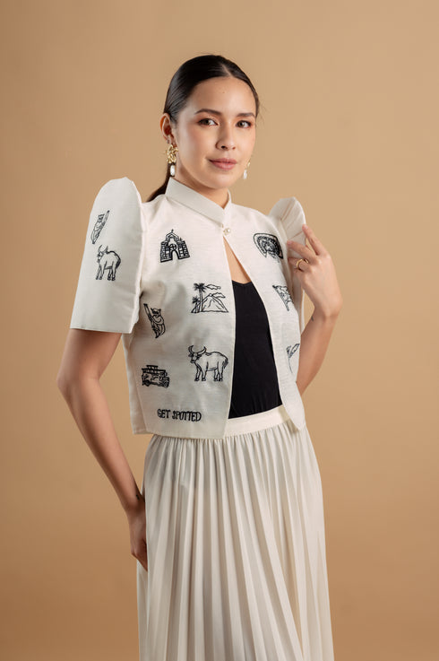 EMGEE by Get Spotted: Modern Filipiniana Luna Bolero for Little GIrls (082525)