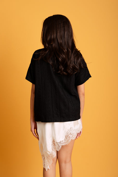 MNL EMGEE by Get Spotted: Veronica Eyelet Fabric with Hablon Accent