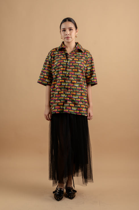 EMGEE by Get Spotted: Beni Buttondown in Para Po Fabric