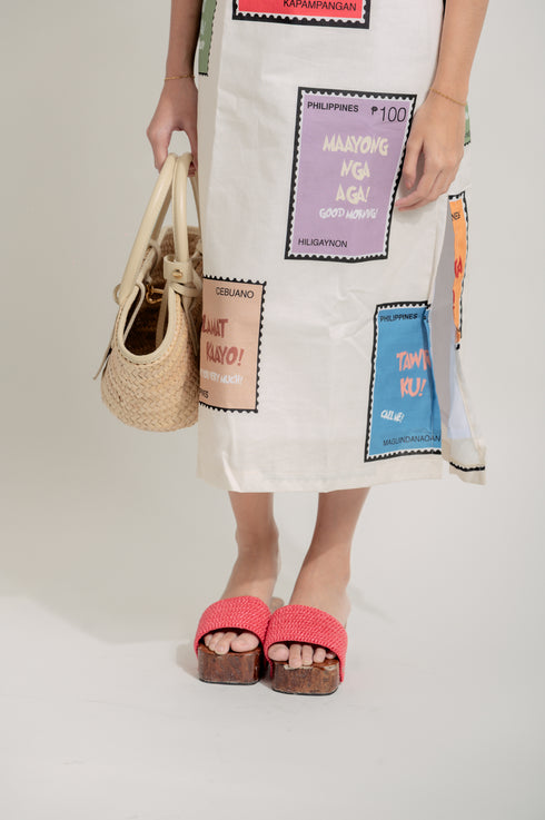 EMGEE by Get Spotted: Ligaya Maxi Dress in Tatak Pinoy Fabric