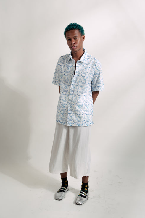 EMGEE by Get Spotted: Beni Buttondown in Toile de Pinoy Fabric for KIDS
