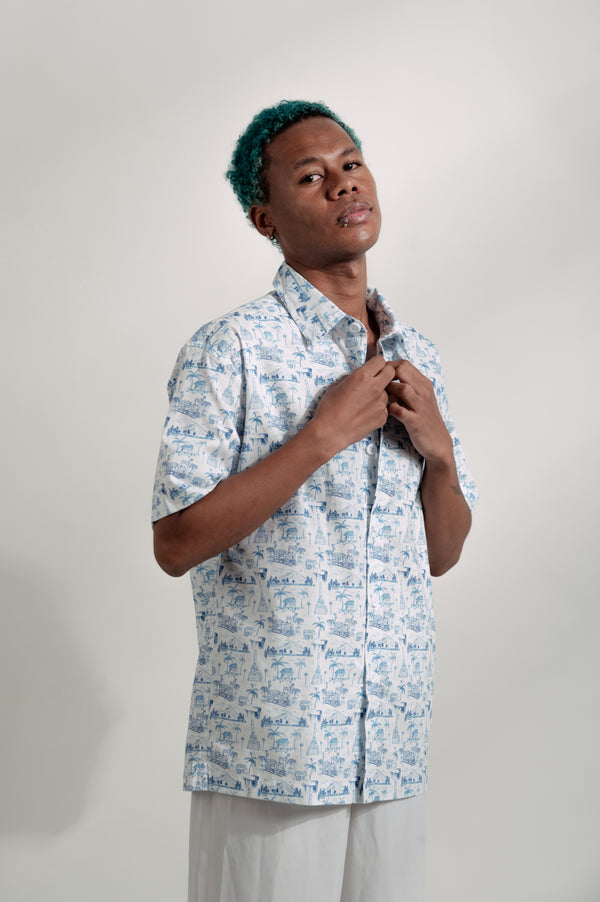 MNL EMGEE by Get Spotted : Beni Buttondown in Toile de Pinoy Fabric