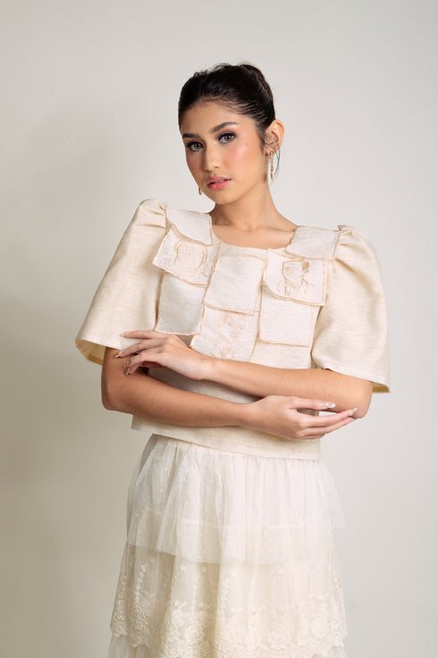 EMGEE by Get Spotted: Leonor Filipiniana Top with National Heroes Embroidery