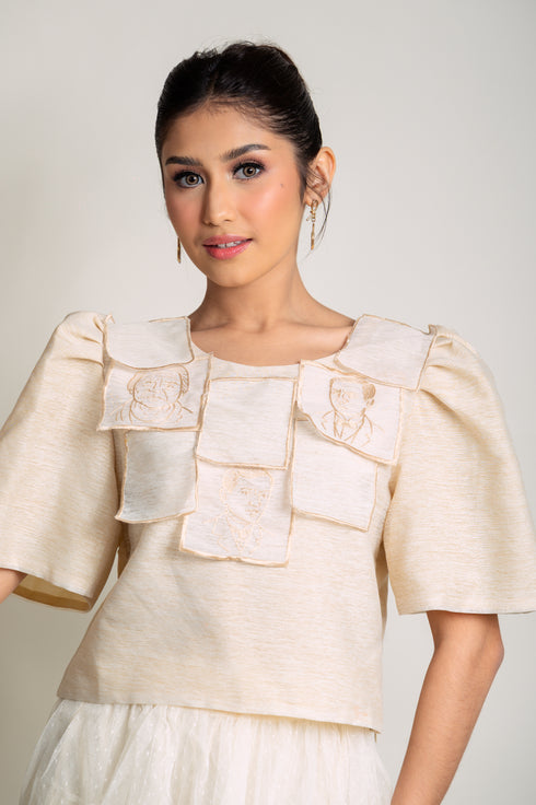 EMGEE by Get Spotted: Leonor Filipiniana Top with National Heroes Embroidery