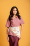 MNL EMGEE by Get Spotted: Vina Lilac Top with Hablon Accent