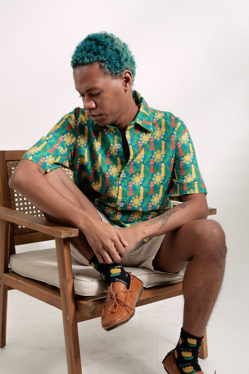 EMGEE by Get Spotted: Beni Buttondown in Marilag Fabric