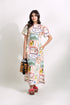 EMGEE by Get Spotted: Katrina Maxi Dress in Pamana Postmark Fabric