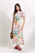 EMGEE by Get Spotted: Katrina Maxi Dress in Pamana Postmark Fabric
