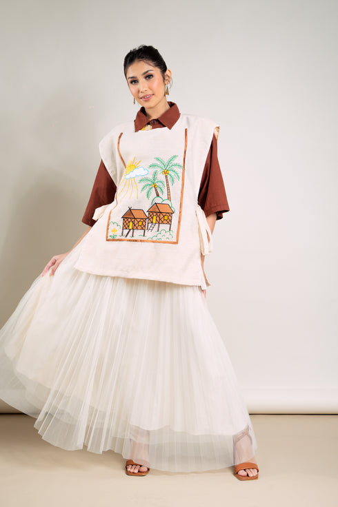 EMGEE by Get Spotted: Bahay Kubo Bib in Pina Fabric (Copy)