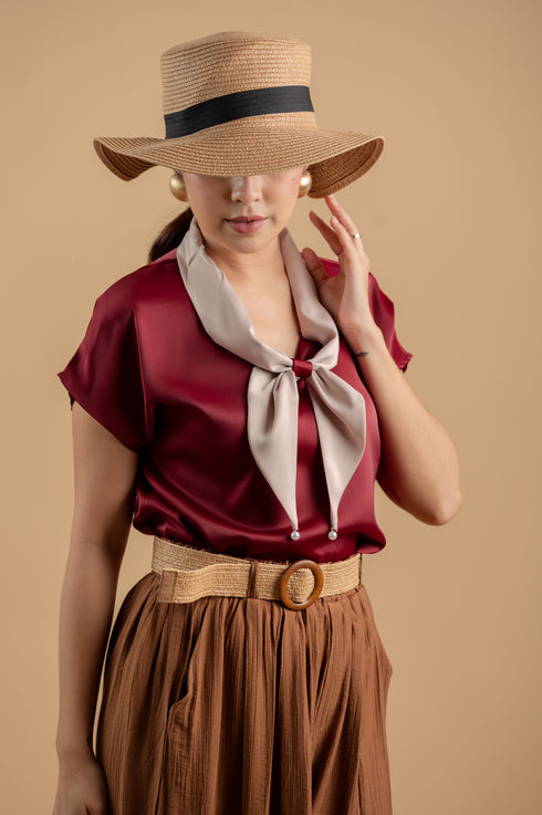 After Six Collection: Salome Scarf Top